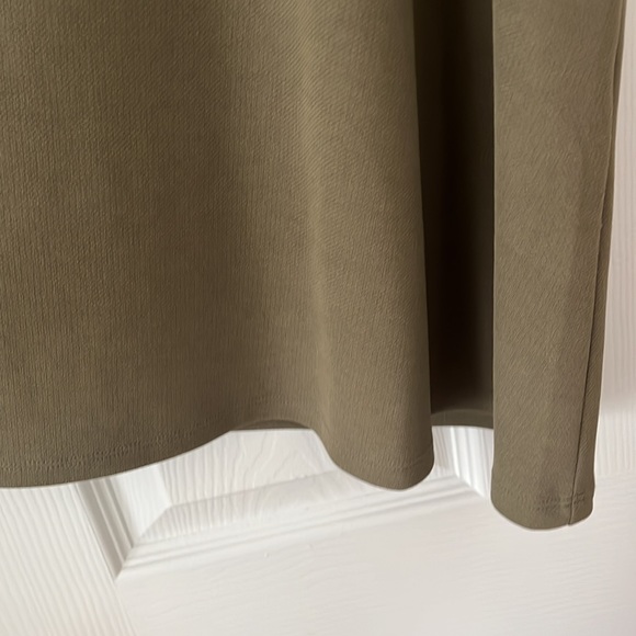 Olive Green High Neck Mini Dress - Picture 2 of 5